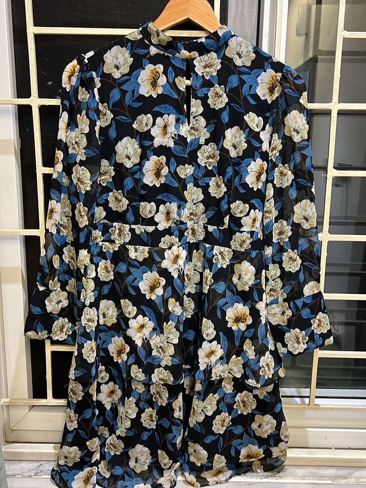 The Black Floral Dress