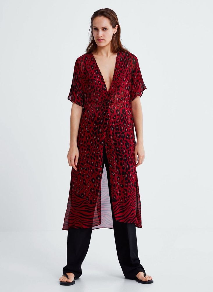 Zara Animal Print Duster