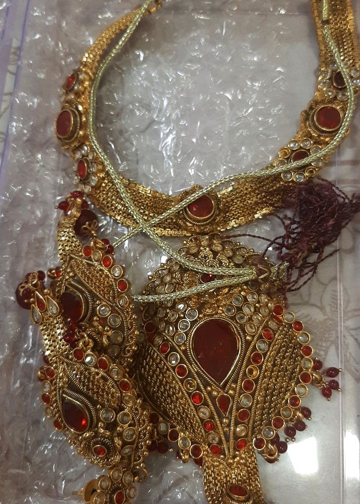 Red Stone Bride Jewellery