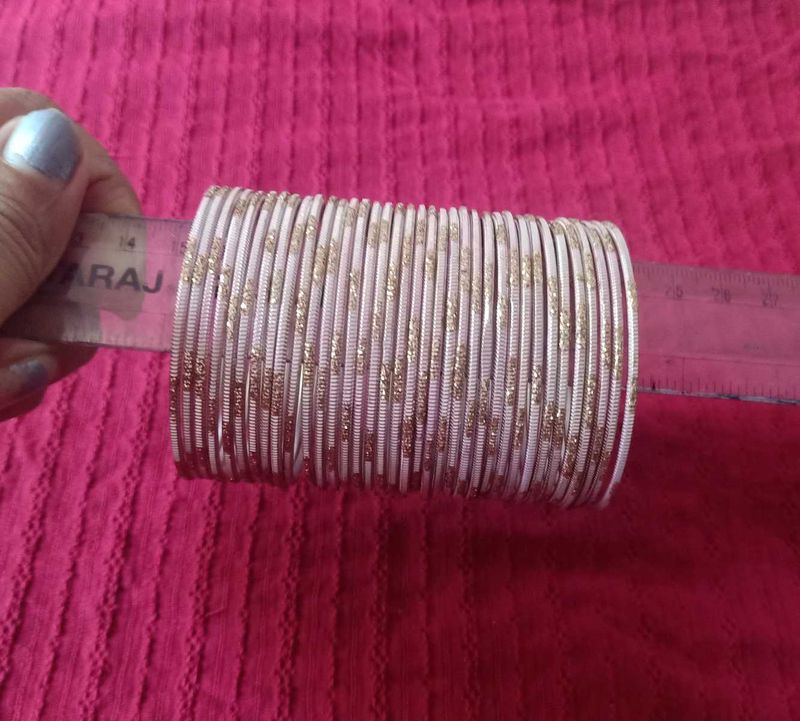 Set of Bangles - Gold Glitter Detail