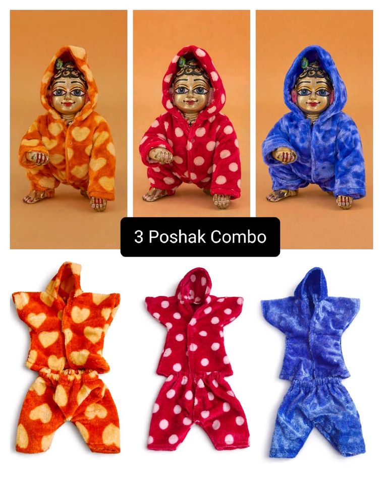 Laddu Gopal Poshak Combo (Set of 3)