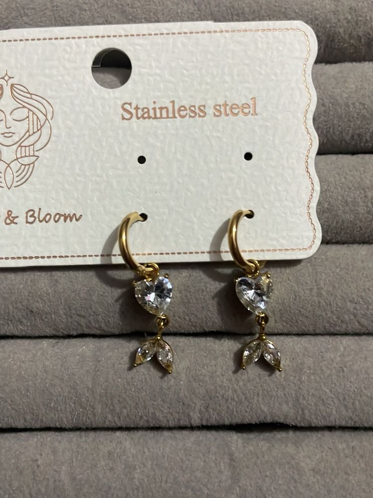 Gold Drop Huggie Earrings