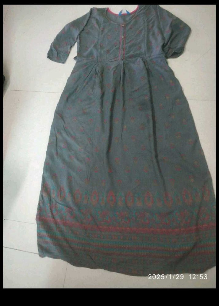 Elegant Grey  maternity Kurta