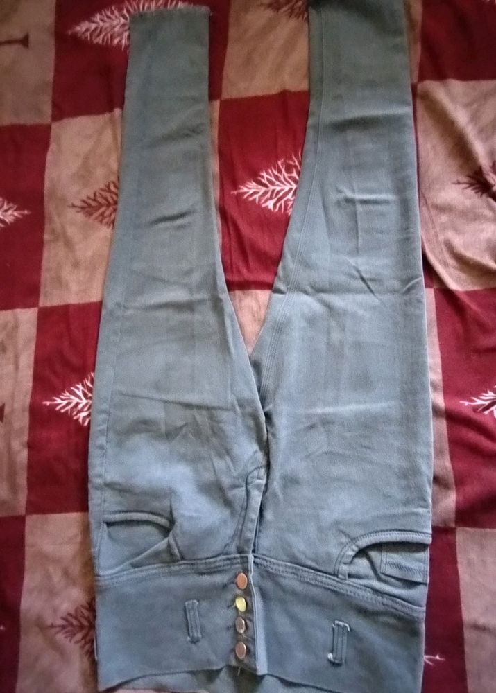 High Waist Grey Jeans