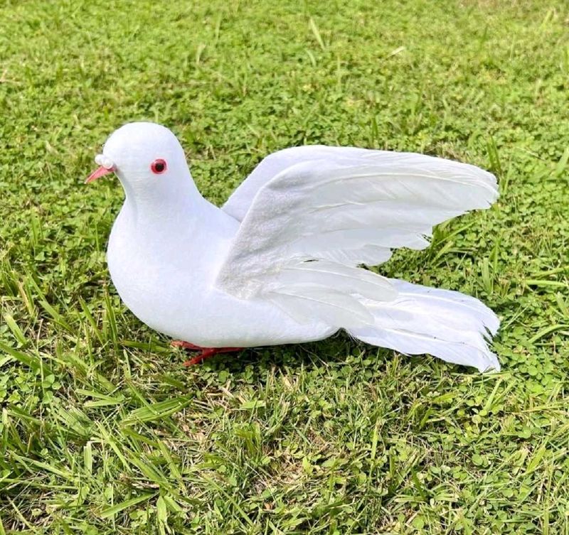 Simulation Foam White Feather Dove Pigeon