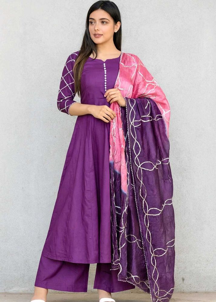 Elegant Purple Kurta Set (SizeXxL)