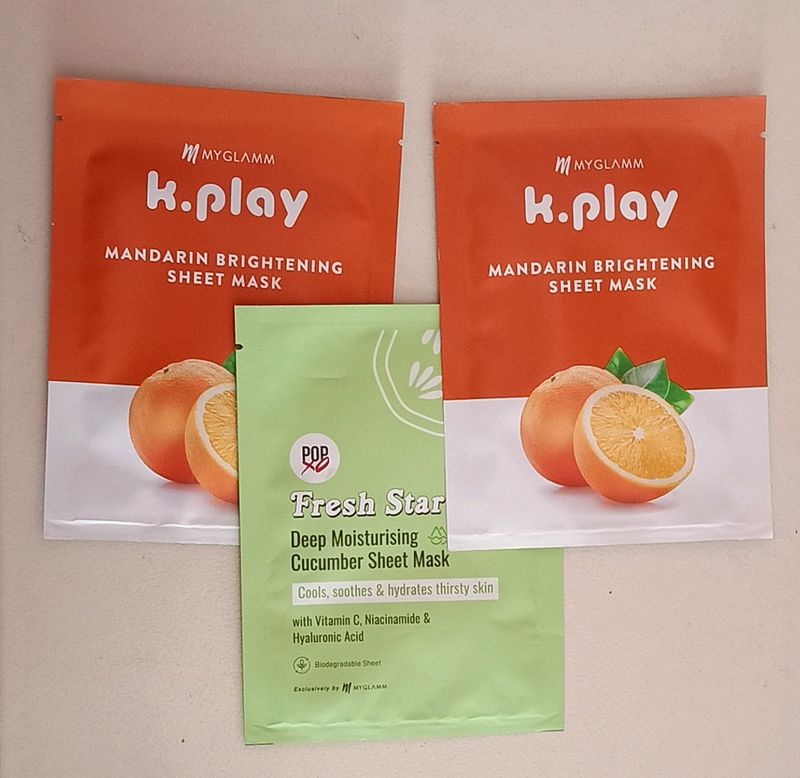 combo of 3 Sheet mask