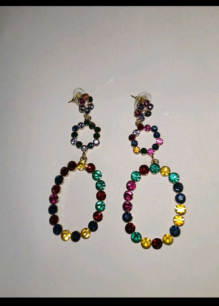 Colorful Circle Earrings