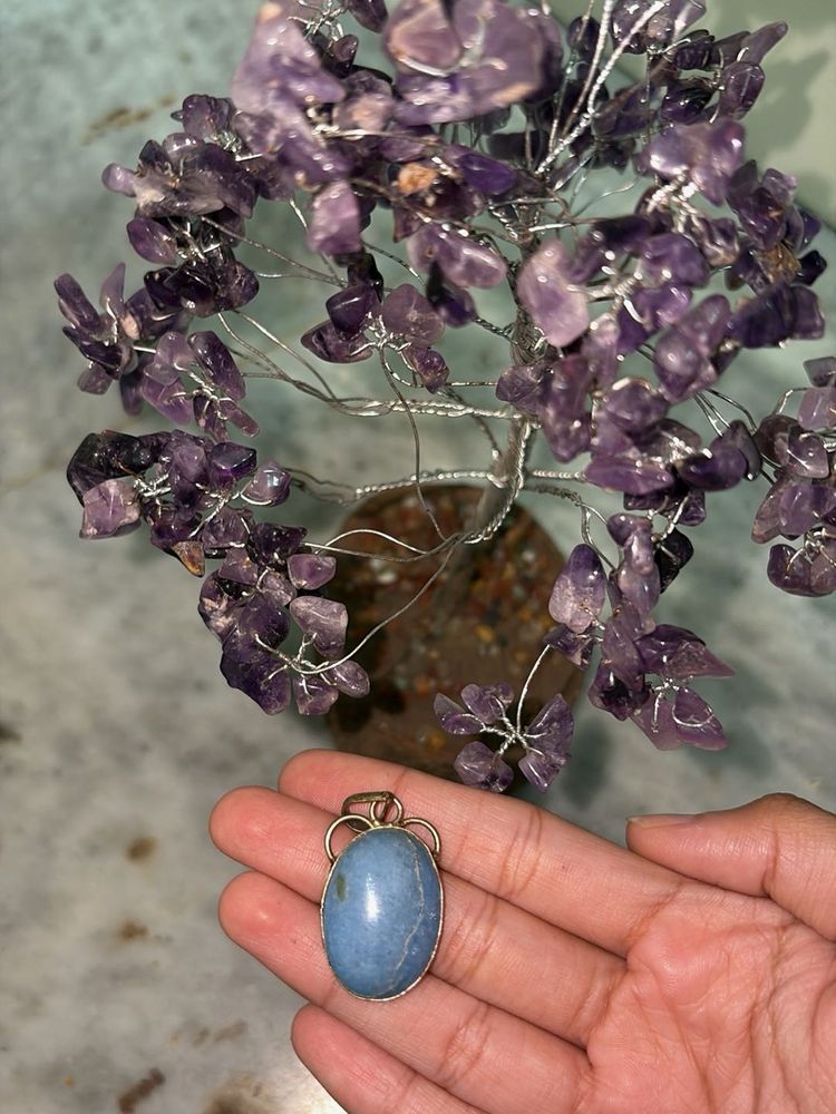 Cute Blue Aquamarine Pendant