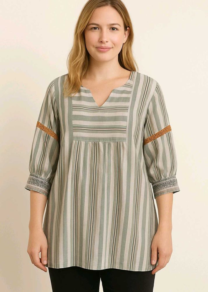 Striped Comfortable Short Kurti