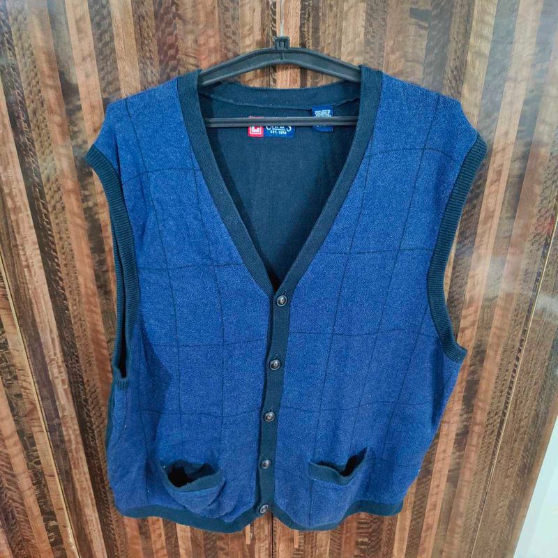 Chaps Solid Cardigan - Chest 48