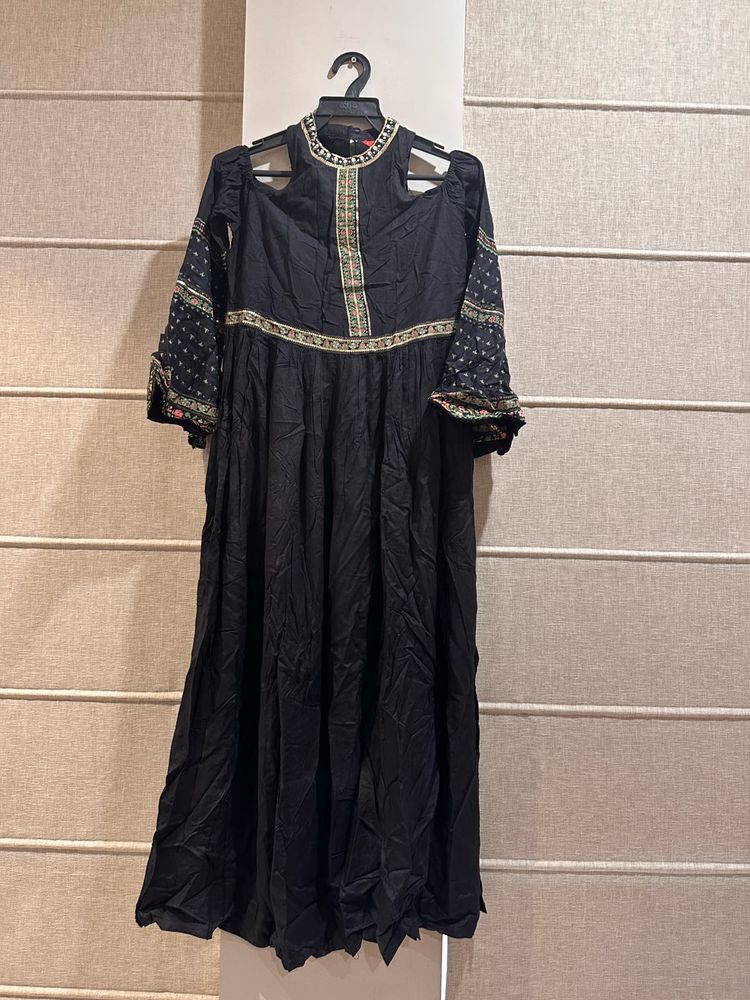 Elegant Black Ethnic Gown