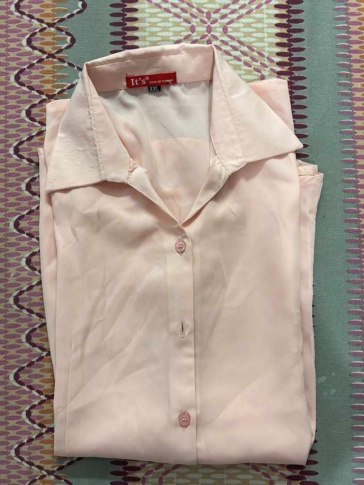 Peach Button-Down Shirt