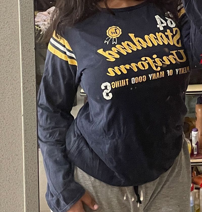 Graphic Print Long Sleeve Top