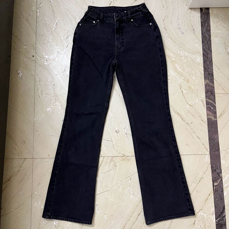 H&amp;M- Black Bootcut High Waisted Pants
