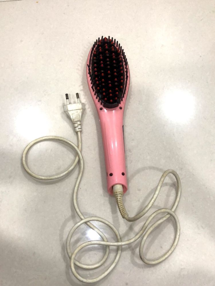 Pink Comb Hair Straighter
