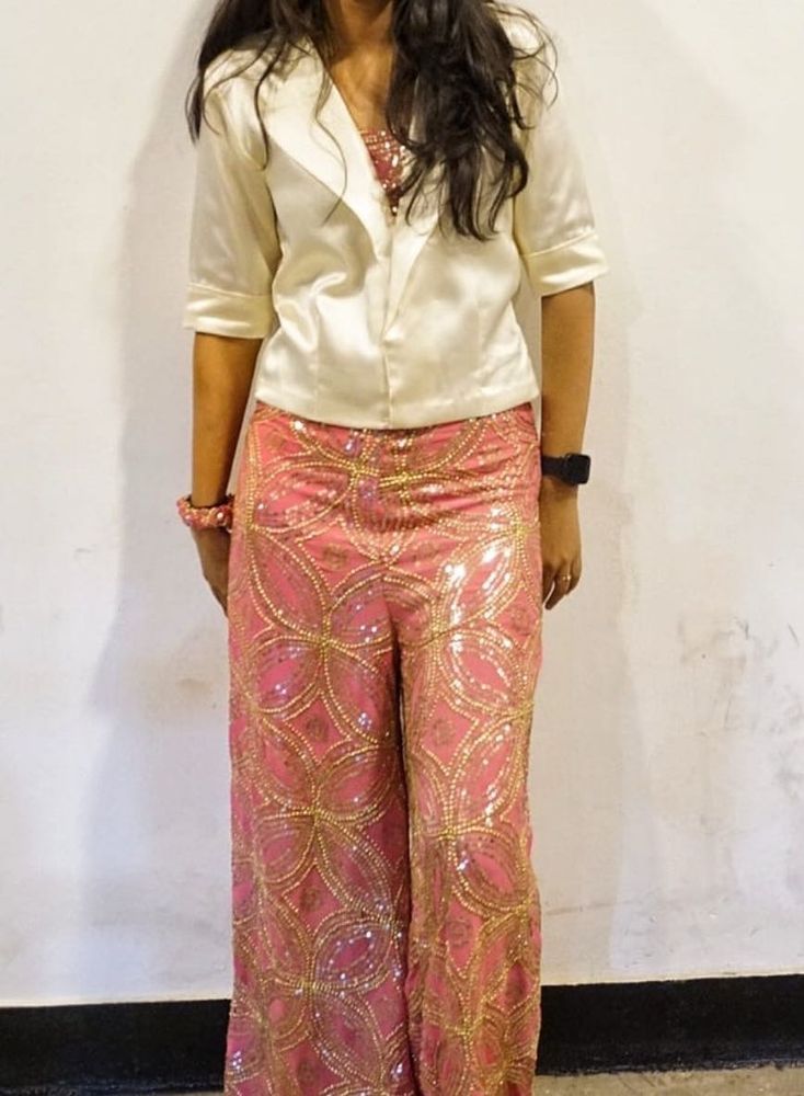 Pink And Gold Sequin Coord