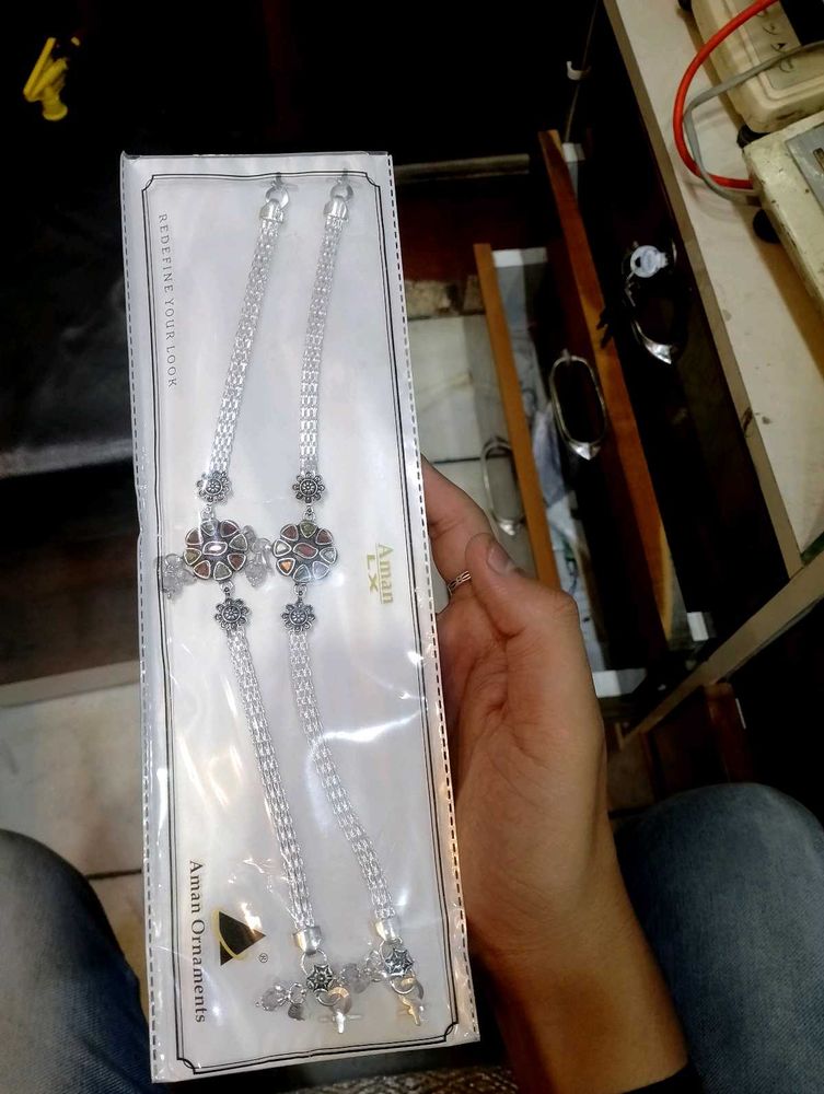aman pure Silver Anklets payal
