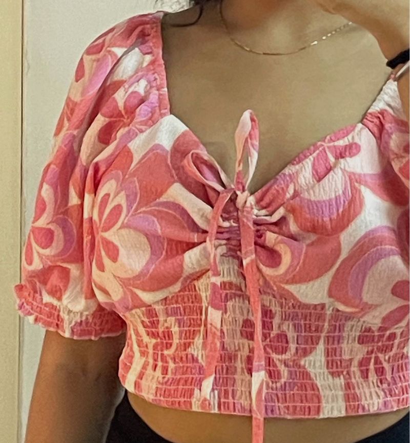 Floral Print Crop Top