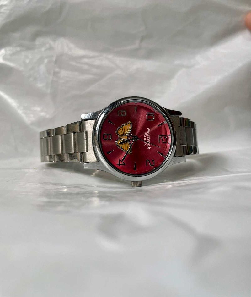 Pink Dial Analog Watch