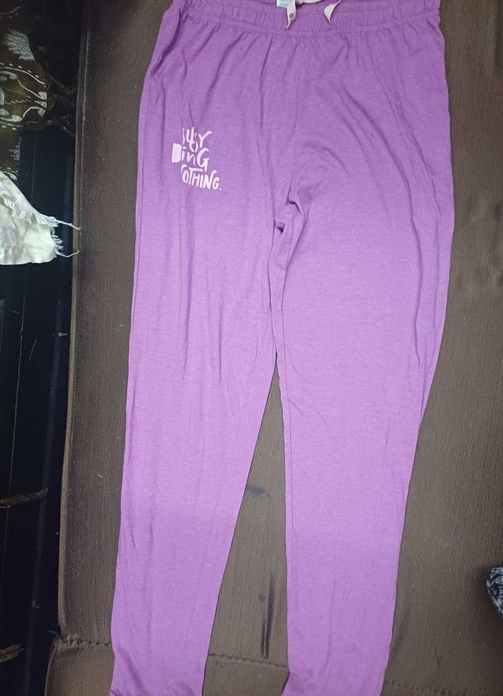 Purple Casual Pants