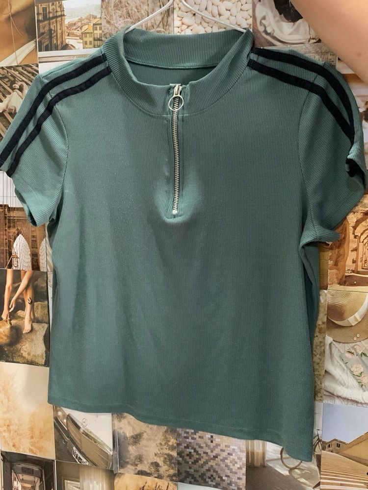 Green Striped Tee