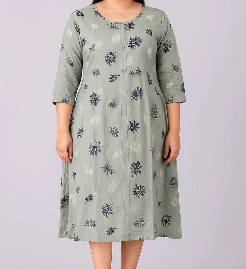 Grey A-line Kurti