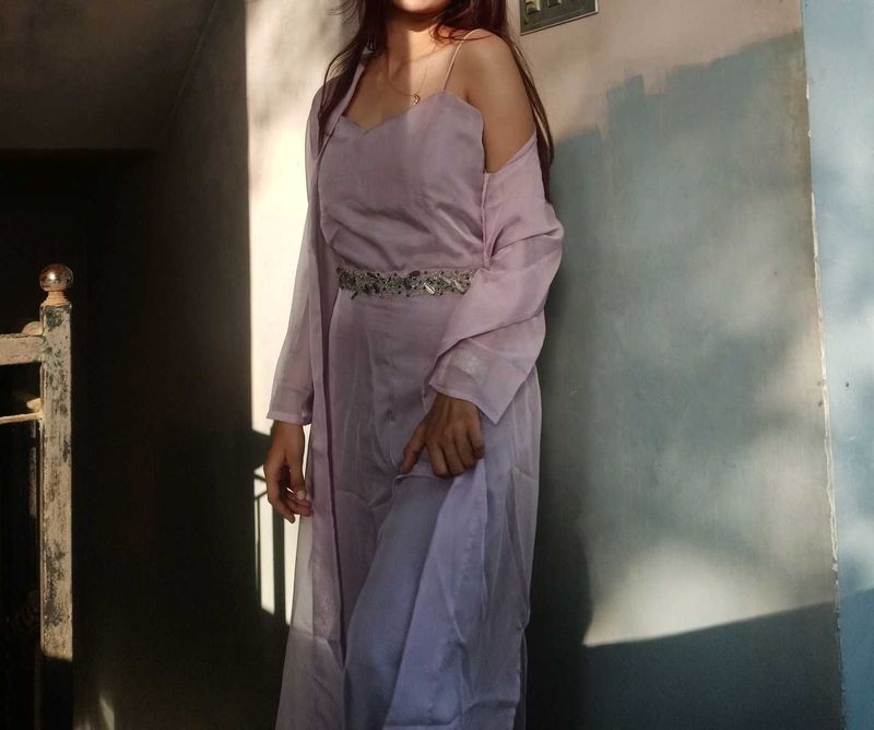 Ethnic Jumpsuit With Shrug
