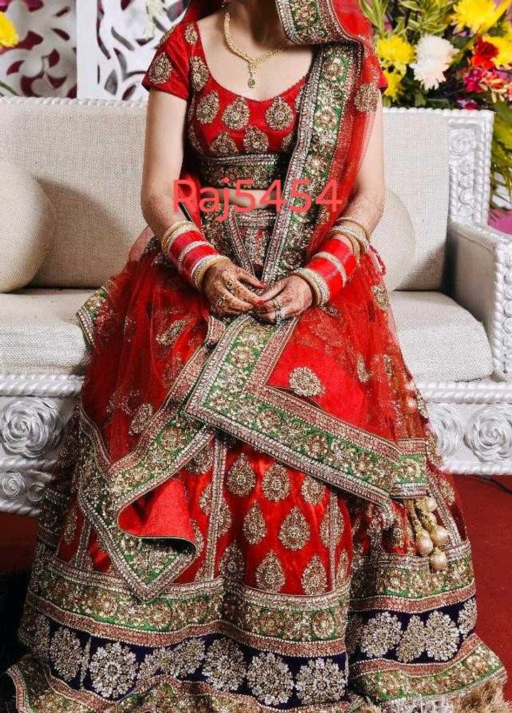 Red Bridal Lehenga, Worn Once Only With Choli