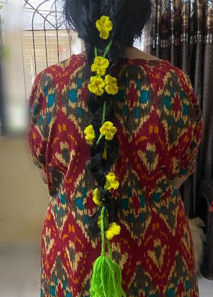 Floral Crochet Hair Braid Accessory