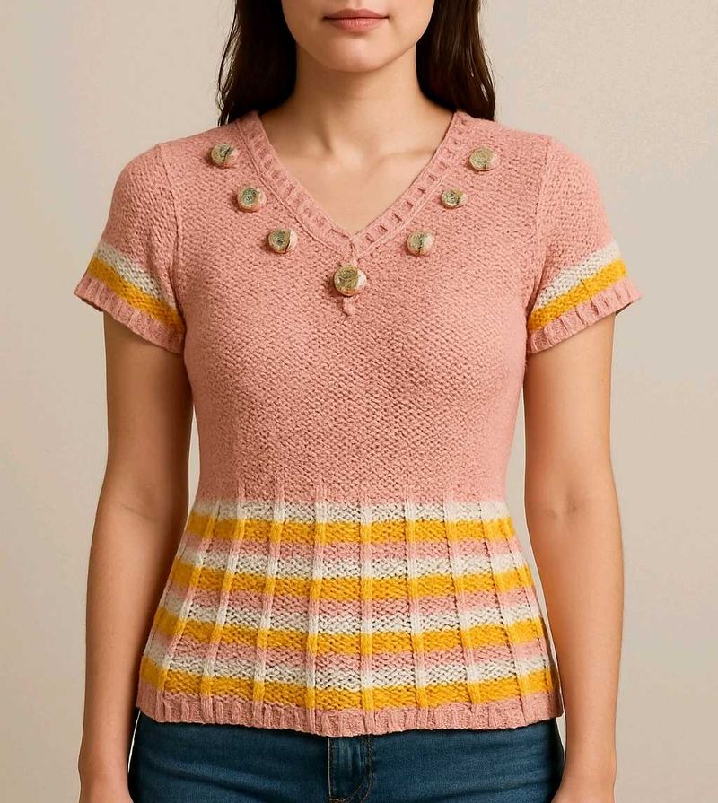 Vintage Pink Knitted Top