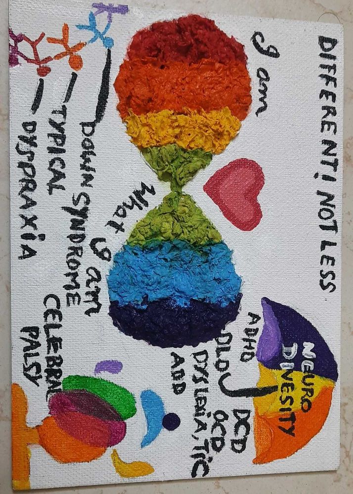 Neuro Diversity Texture Art Work