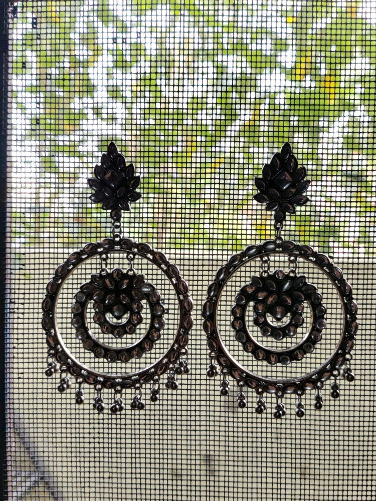 Oxidized Chandbali