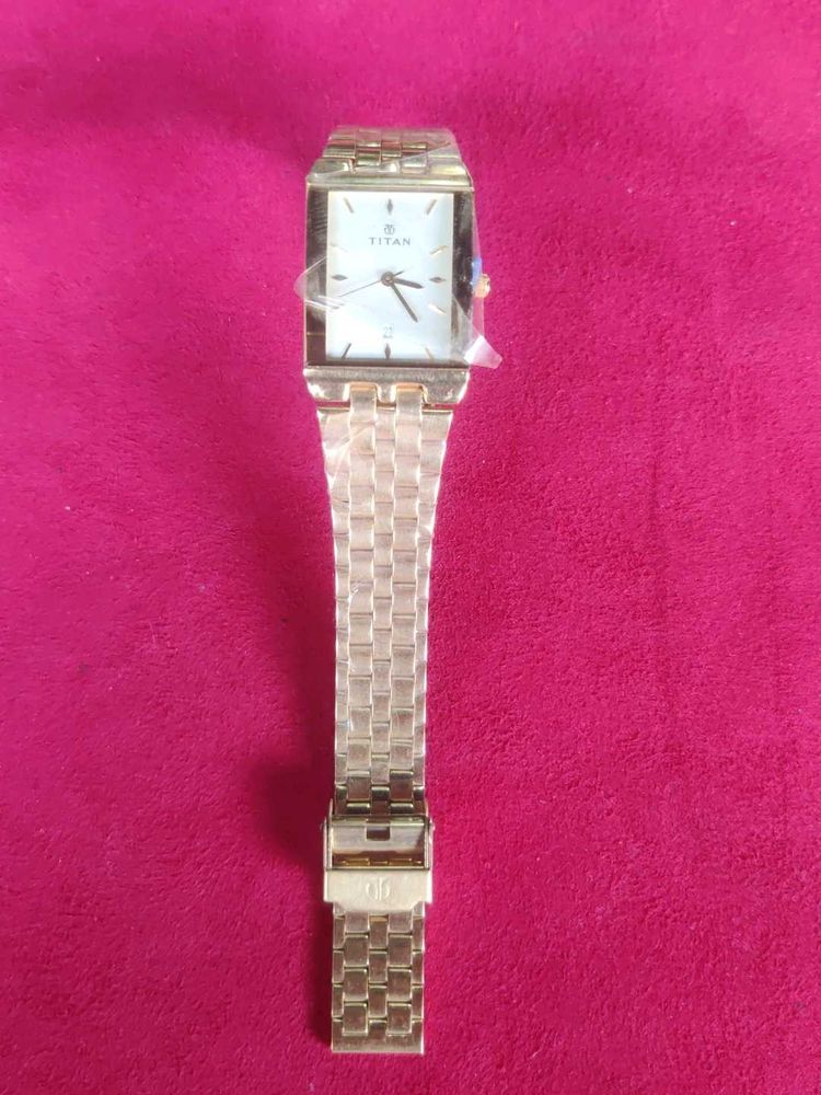 Gold Titan Watch