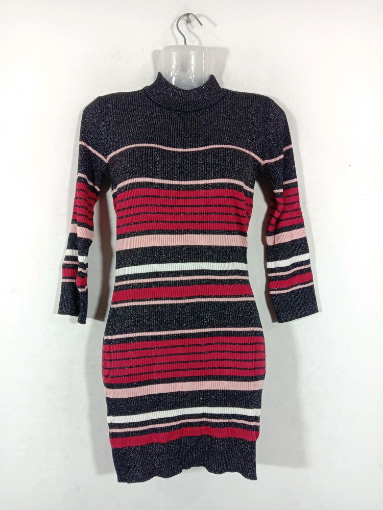 Striped Sparkle Mini Dress