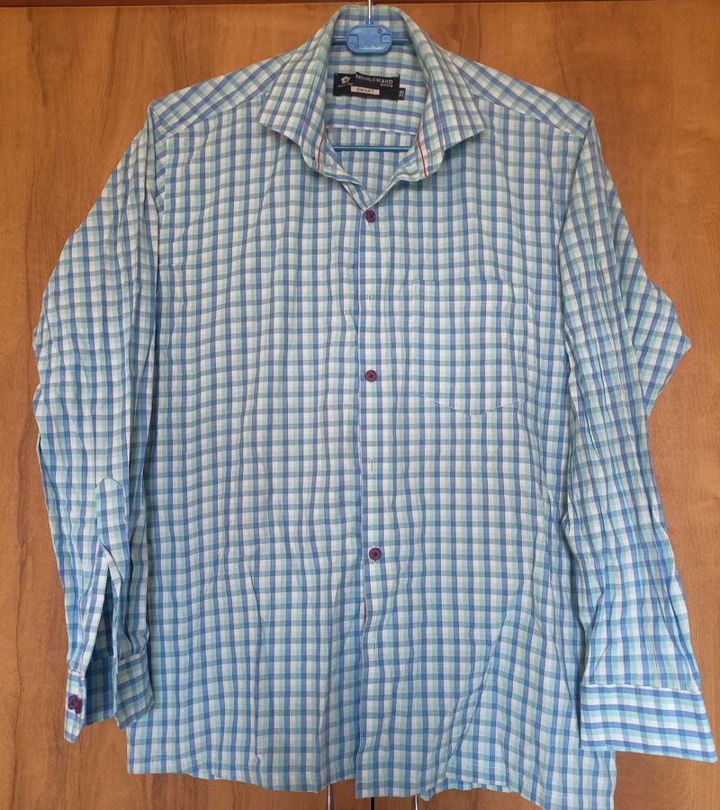 Checked Blue Dress Shirt