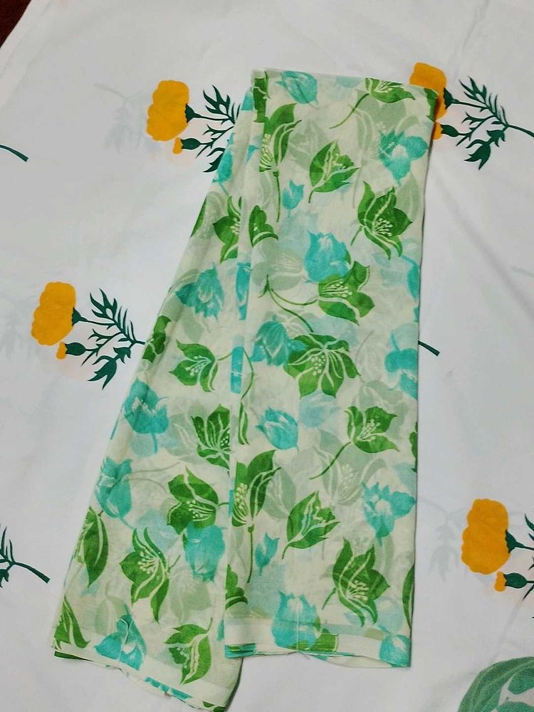 Floral Print Soft Saree