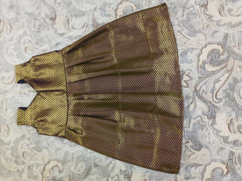 New Stiched Brocade Frock