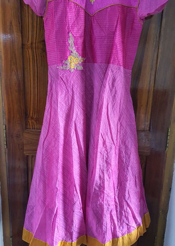 Pink Embroidered Anarkali Dress
