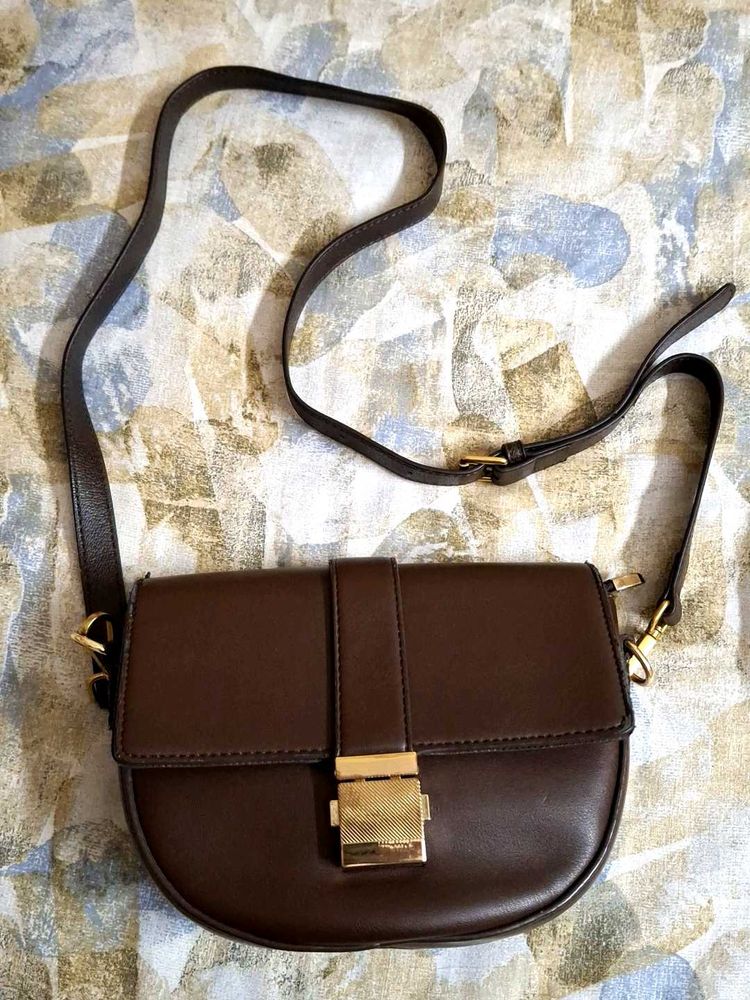Chocolate Imported Leather Sling
