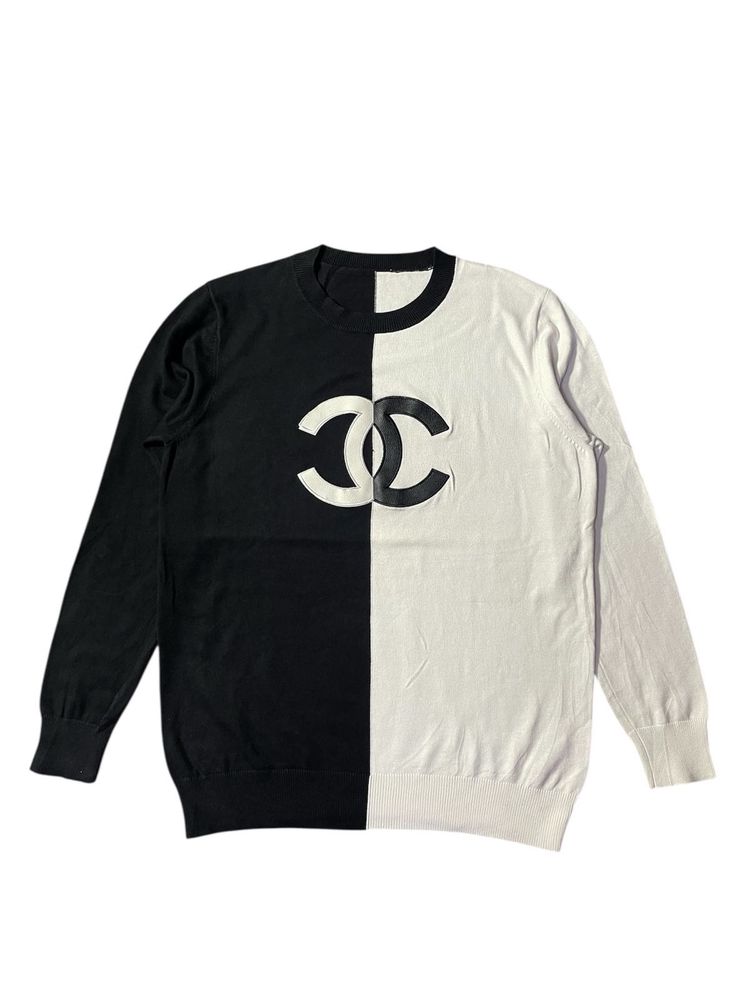 Chanel Two-Tone Knit Sweater