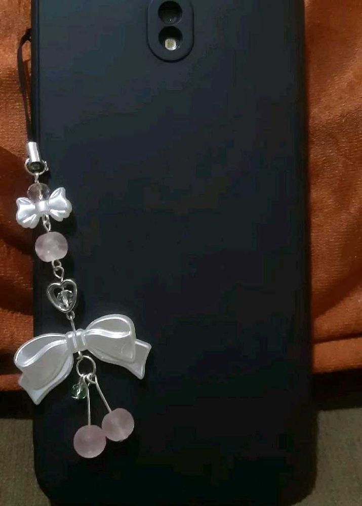 Cute Bow &amp; Cherry Phone Charm