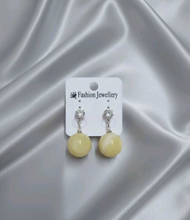 CZ Diamond Stud Ball Drop Earrings for Women