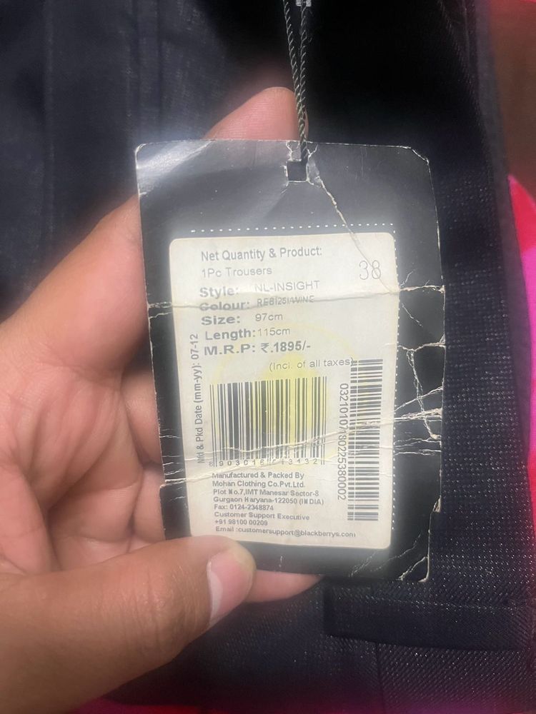 Blackberry New Formal Pant Size 38