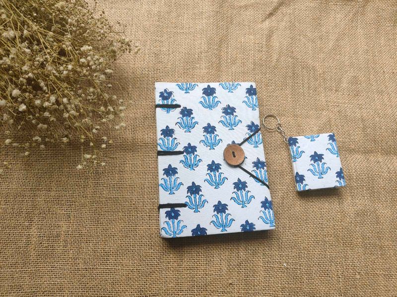 Handmade Floral Journal &amp; Keychain