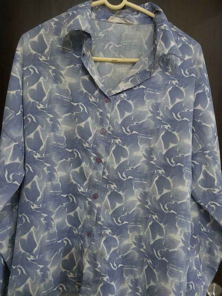 Blue Patterned Shirt