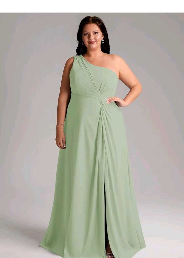 Elegant Green One-Shoulder Gown Azazie(A22)