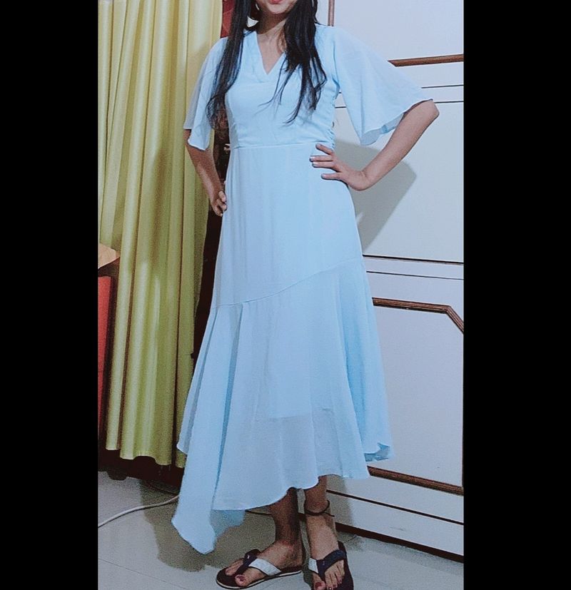 AND Pretty Powder Blue Assymetric Dress