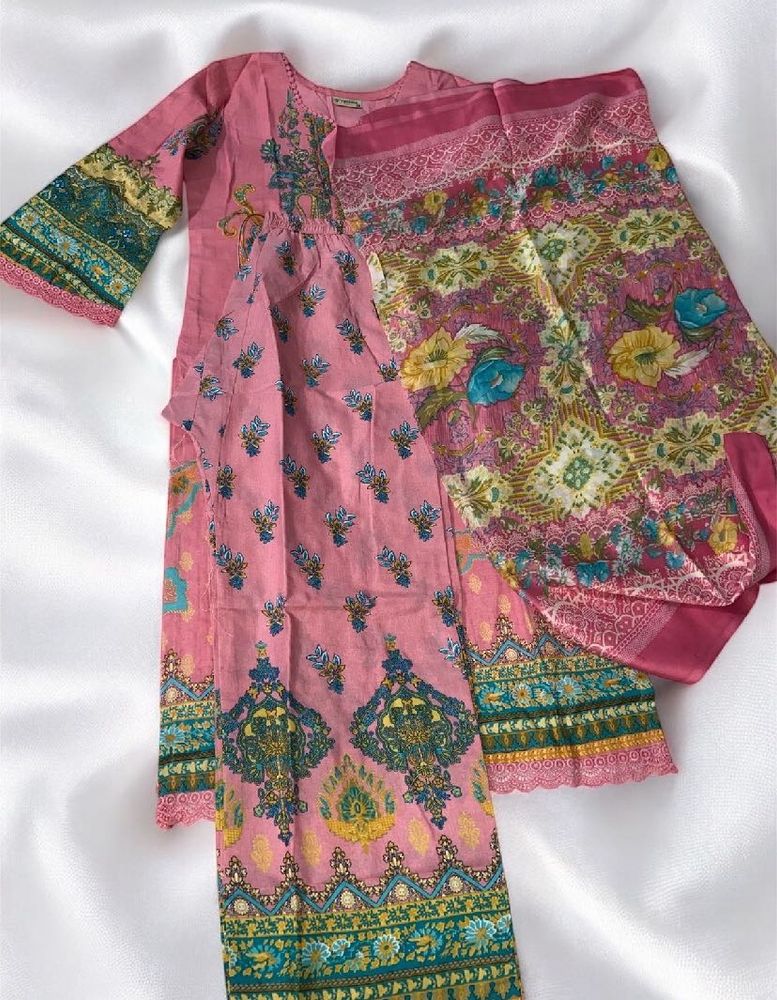 Winter Pakistani Full Sleeve Pink Salwar Suit Set