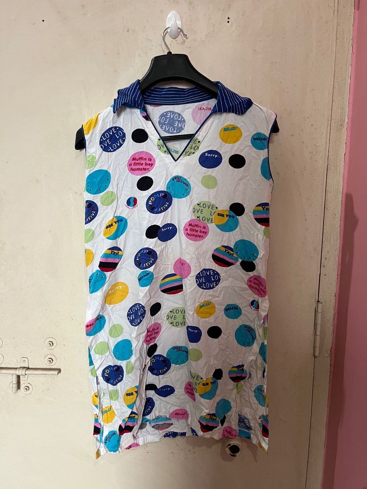 Vintage Polka Dot Sleeveless Top